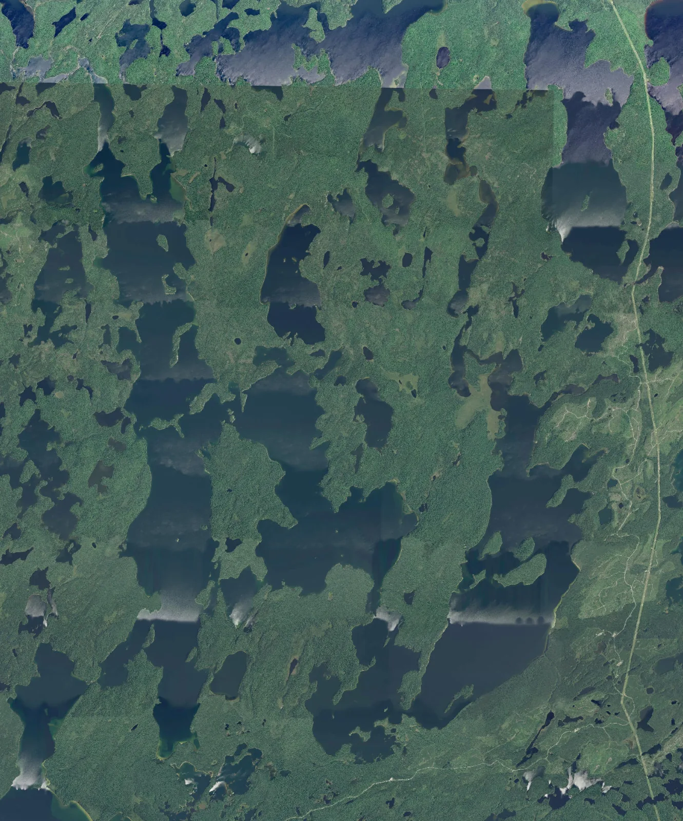 Aerial photograph of White Otter Lake.