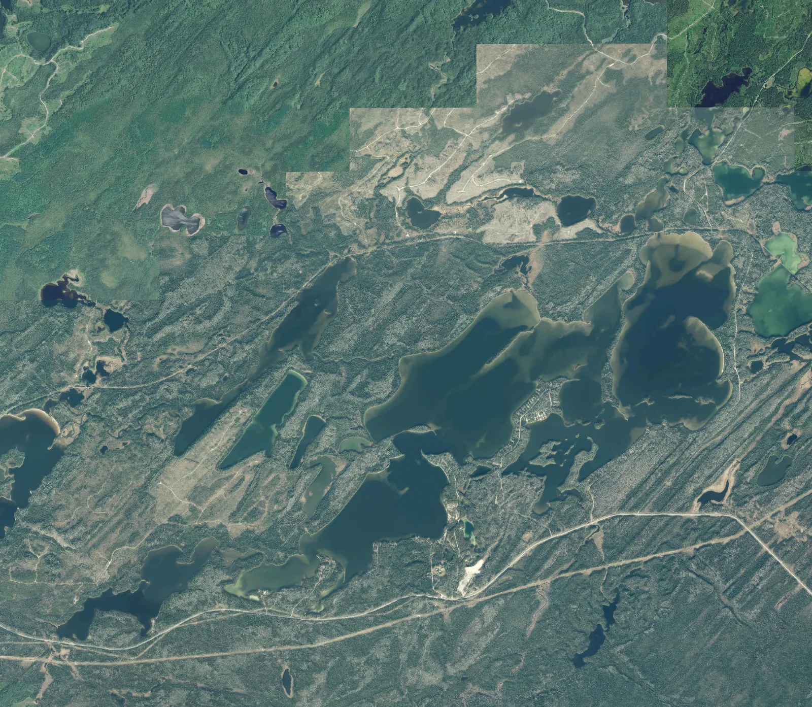 Aerial photograph of Wildgoose Lake.