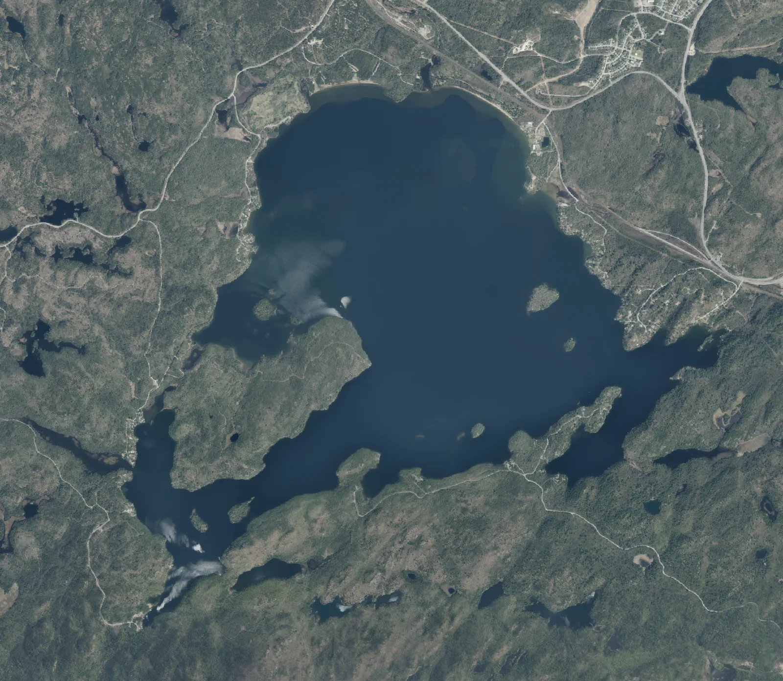 Aerial photograph of Windy Lake.