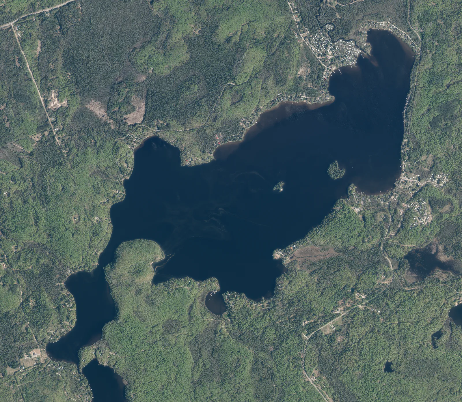 Aerial photograph of Wollaston Lake.