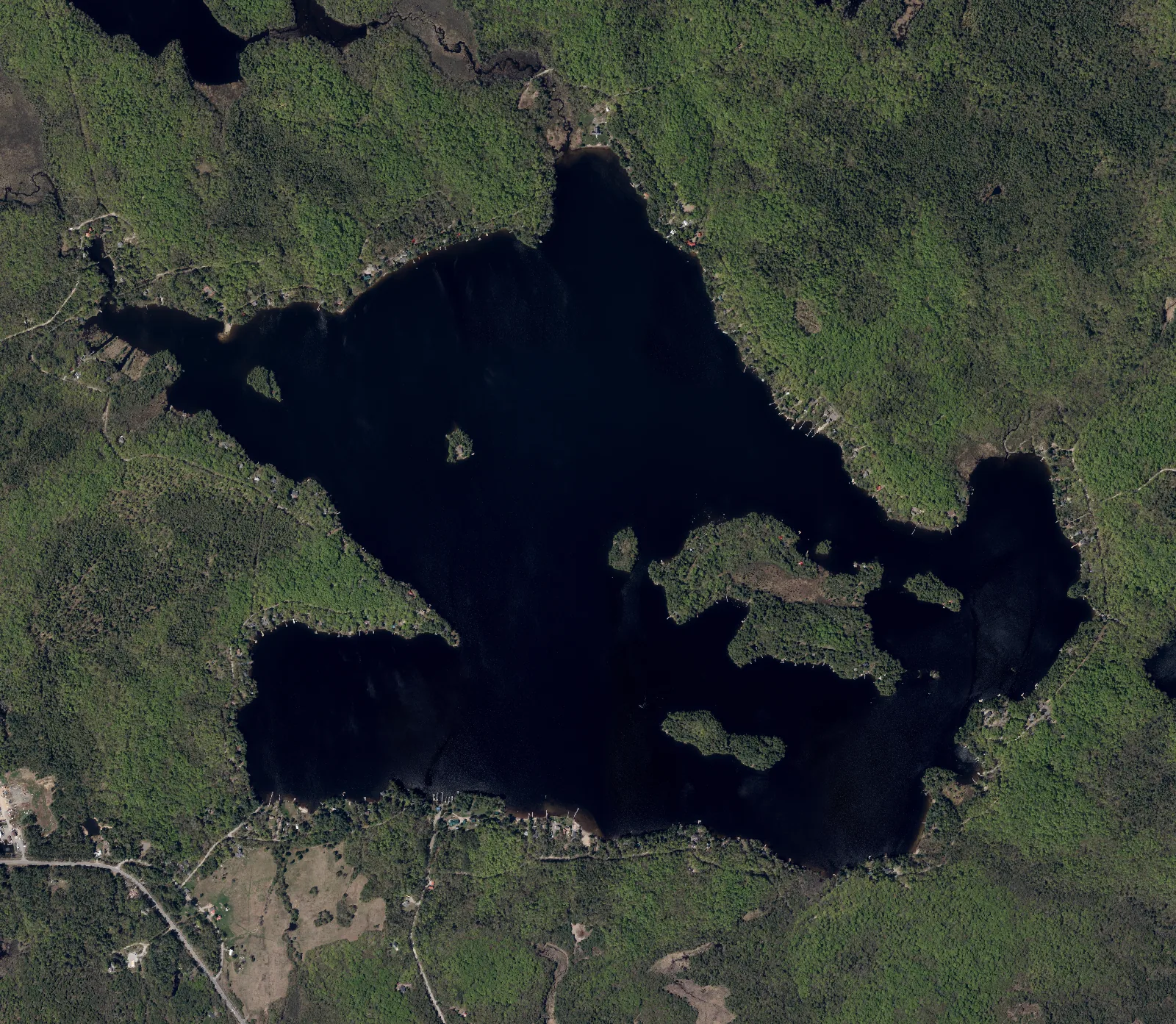 Aerial photograph of Wood Lake.